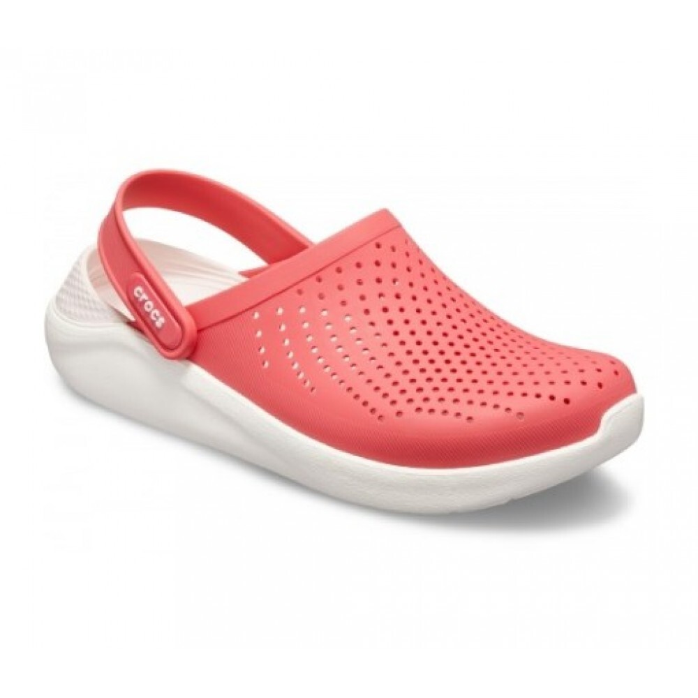 نمای جلوی کراکس لایت راید (Crocs LiteRide) قرمز گلبهی مخصوص کادر درمان 