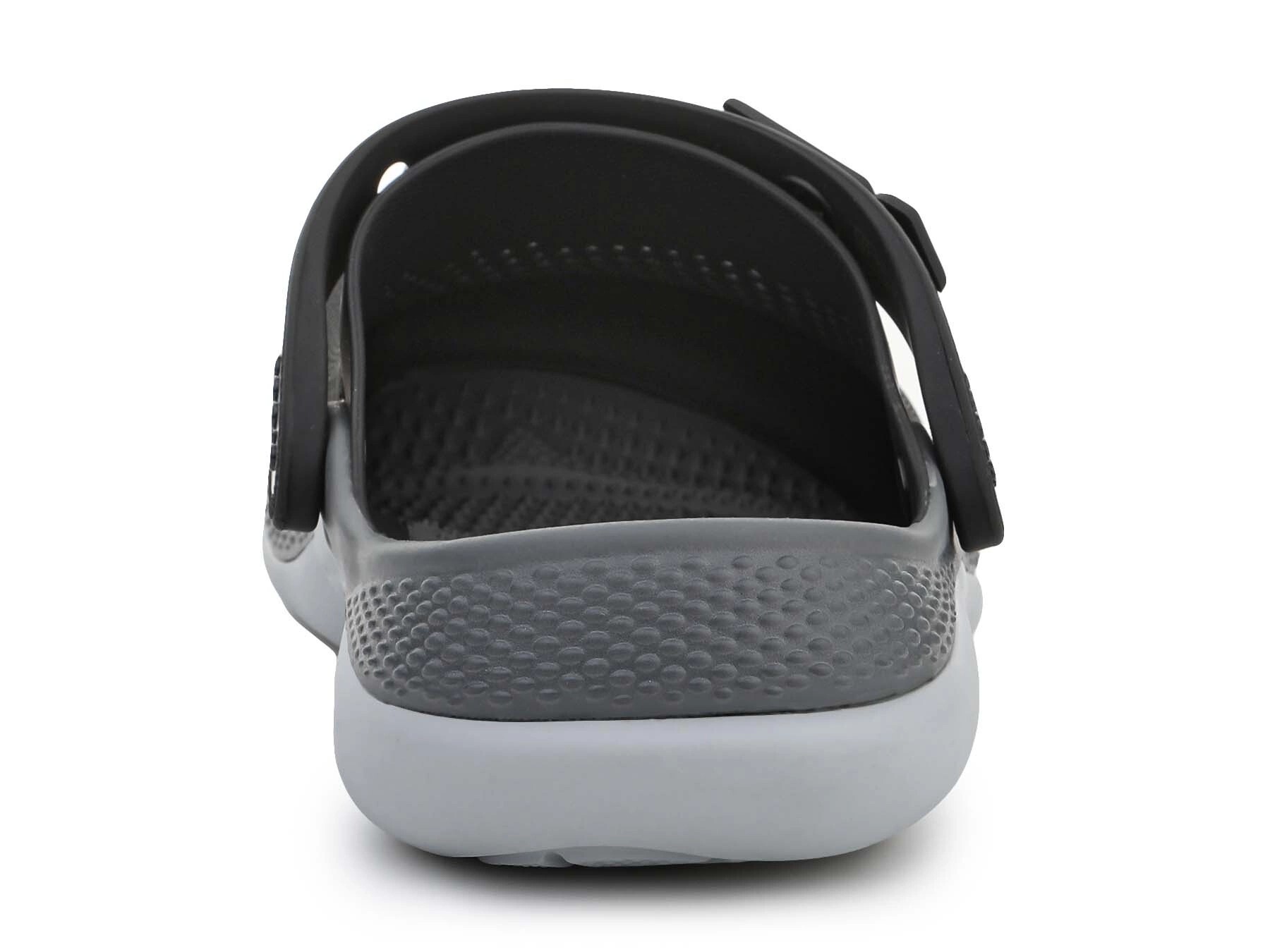 نمای پشت کراکس Crocs LiteRide 360 مشکی طوسی با بند پاشنه