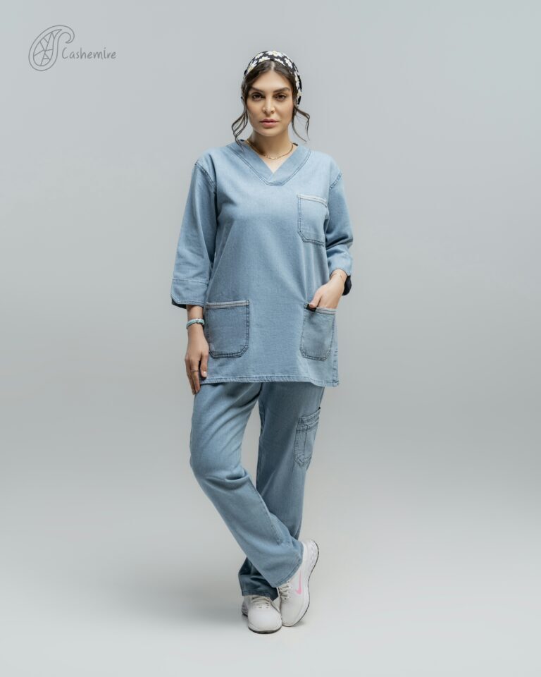  اسکراب شلوار جین آبی روشن 