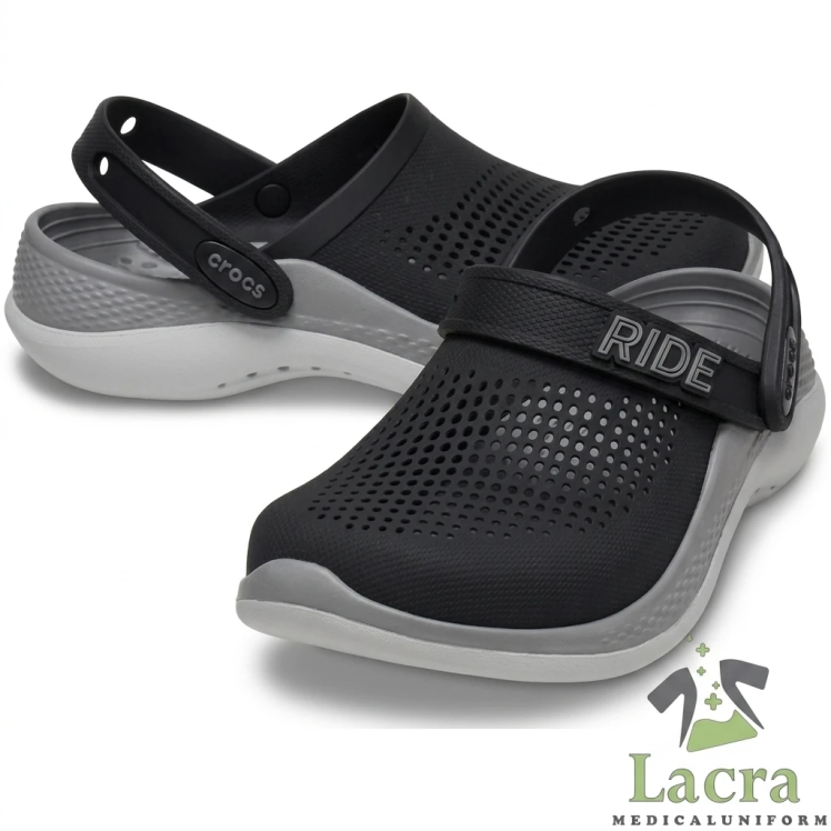 کراکس لایت راید 360 مشکی طوسی اورجینال – Crocs LiteRide 360 Black Smoke Clog
