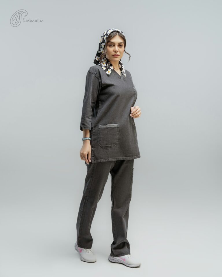  اسکراب شلوار جین خاکستری تیره 