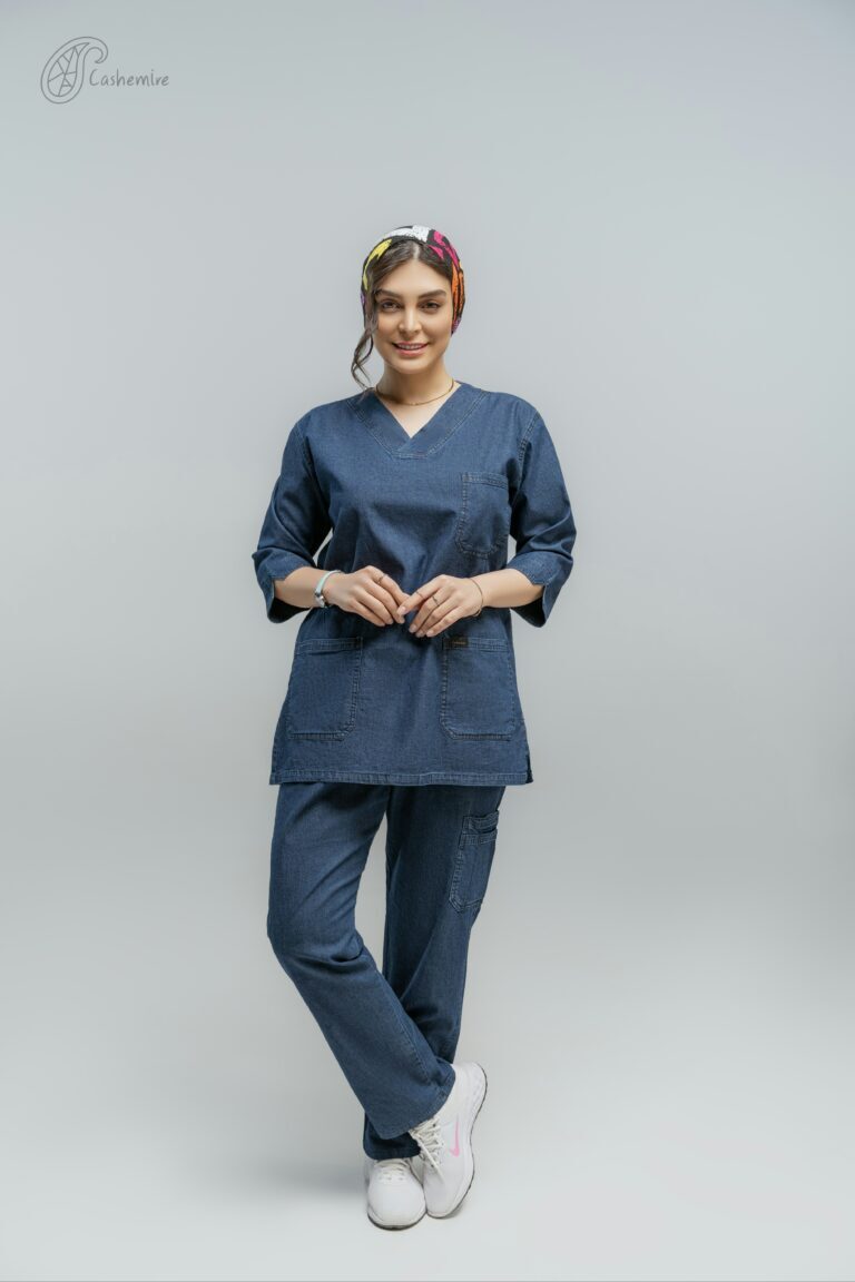  اسکراب شلوار جین آبی تیره 