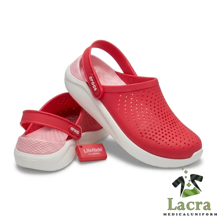 کراکس لایت راید (Crocs LiteRide) رنگ قرمز گلبهی - مجموعه پوشاک پزشکی لاکرا